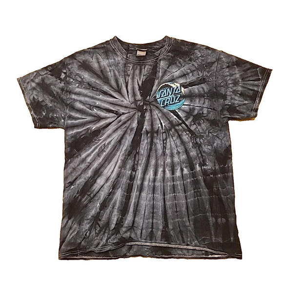 Santa Cruz Skateboards Other - Santa Cruz Skateboard Short Sleeve Blue Tie Dye T-Shirt Mens Size Medium